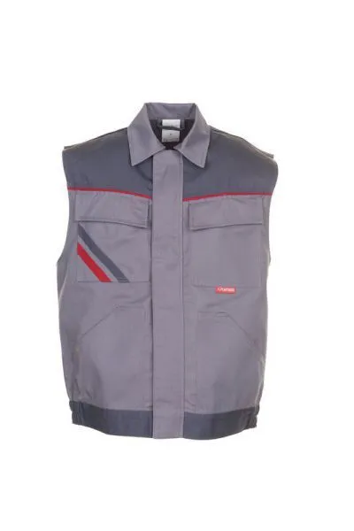 Planam Highline Arbeitsweste zink schiefer rot XS