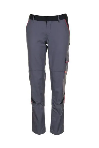 Planam Highline Damen Bundhose schiefer schwarz rot Größe 36