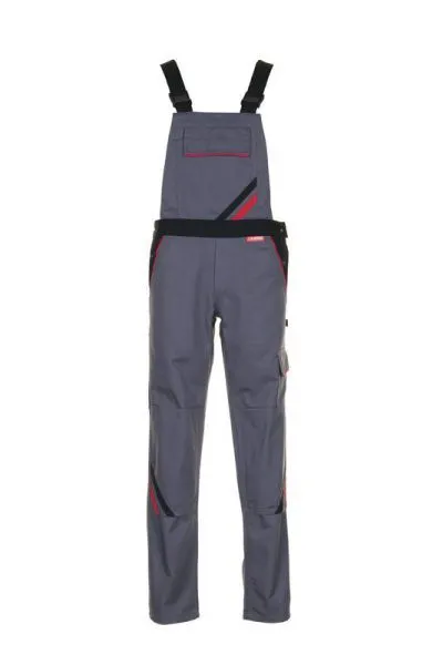 Planam Highline Damen Latzhose schiefer schwarz rot Größe 40