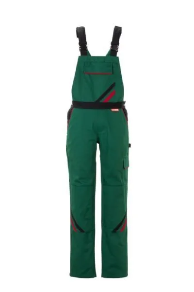 Planam Highline Damen Latzhose grün schwarz rot Größe 44