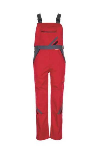 Planam Highline Latzhose rot schiefer schwarz Größe 66