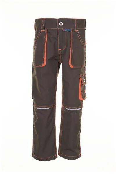 Planam Junior Bundhose oliv orange Größe 170 176