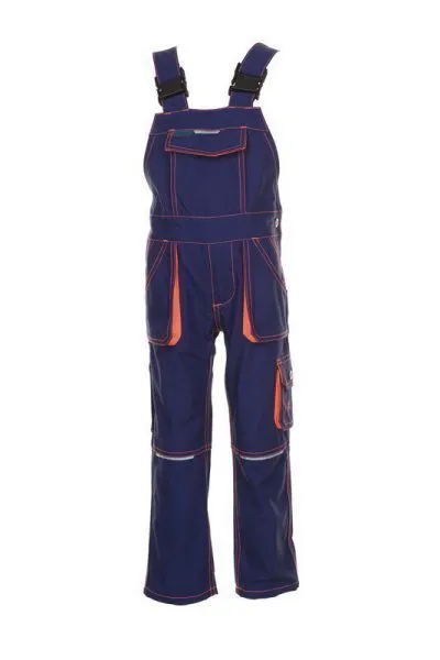 Planam Junior Latzhose marine orange Größe 86 92