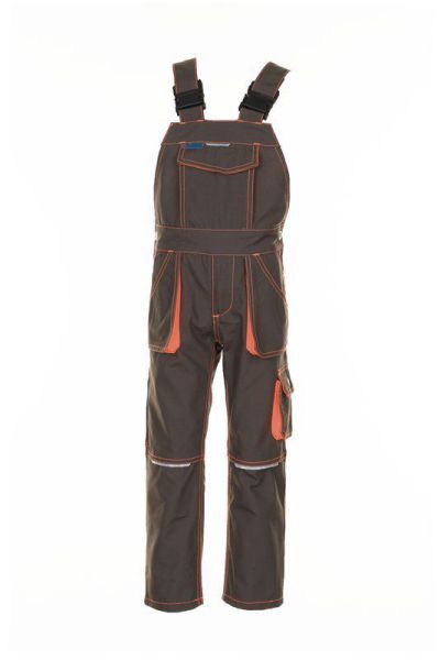 Planam Junior Latzhose oliv orange Größe 134 140