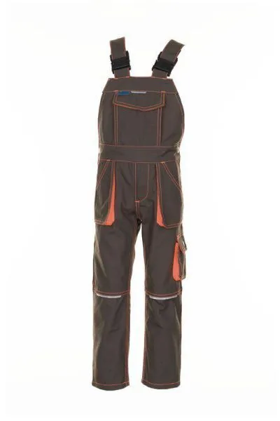 Planam Junior Latzhose oliv orange Größe 170 176
