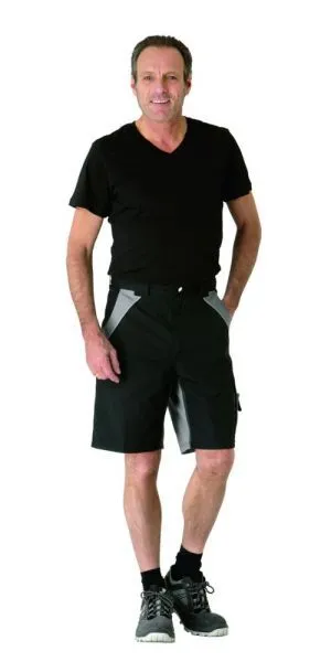 Planam Plaline Arbeitskleidung Shorts schwarz zink L