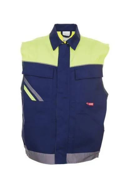 Planam Visline Arbeitsweste marine gelb zink XS