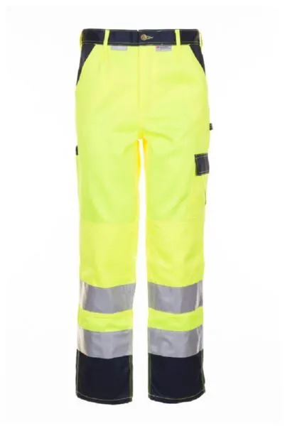 Planam Warnschutz Bundhose gelb marine Größe 70