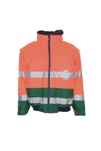 Planam Warnschutz Comfortjacke orange grün Größe S