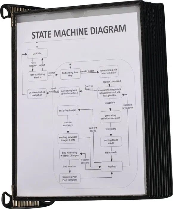 Wandhalter 10 Sichttafeln PP schwarz m.Neodym-Magnetf.DIN A4 TARIFOLD