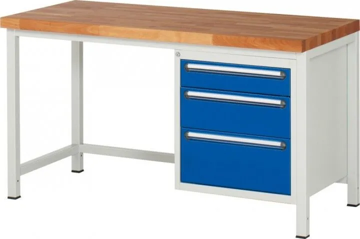RAU Werkbank B1500xT900 m.3 Sbl. 120/180/240, gr