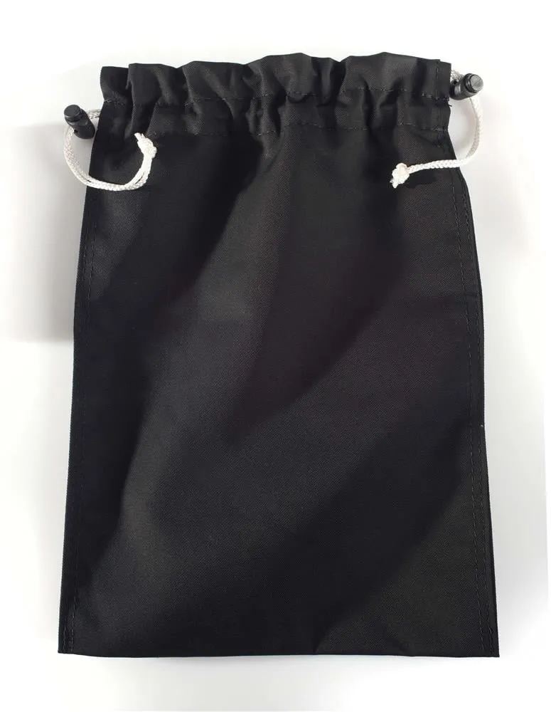 Arbeitsleinenbeutel aus Mischgewebe, schwarz mit Schnürzug