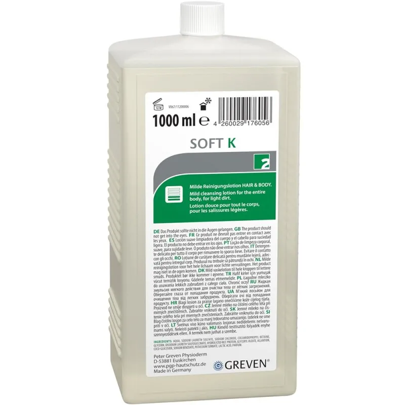 Reinigungslotion GREVEN SOFT K 1-L-Hartflasche