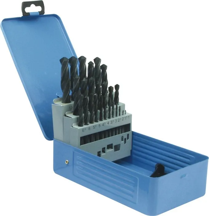 Spiralbohrersatz DIN338 Typ N D.1-13x0,5mm HSS-R 25tlg.Metallkassette