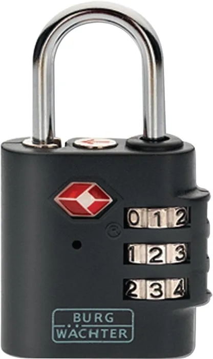 Zahlenvorhangschloss TSA 77 Schlosskörper-B.30mm Guss farbig sort.Zahlenroll.3