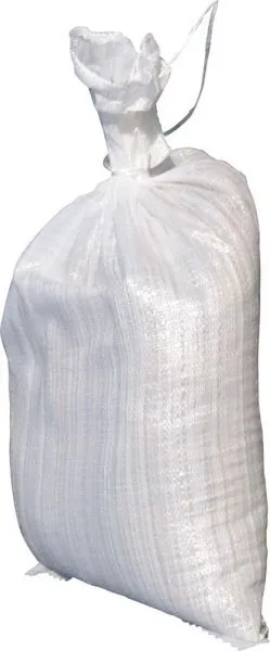 Sandsack weiß Deichschutz 400 x 600 mm mit Bindeband