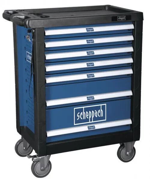Scheppach Maschinen Werkstattwagen TW1000 inclusive Werkzeug 263 Teile