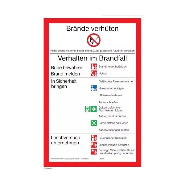 Brandschutzordnung Universal