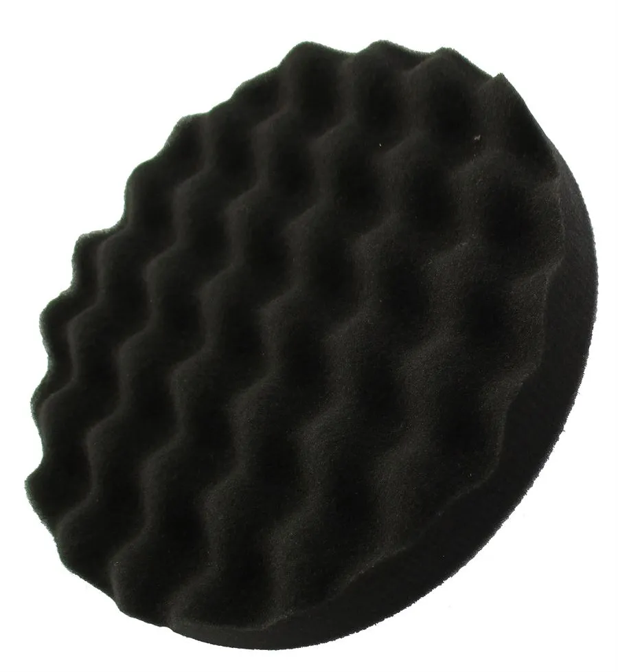 Polierschwamm Ø 150mm x 25mm anthrazit, genoppt, weich Klett 2 Stück