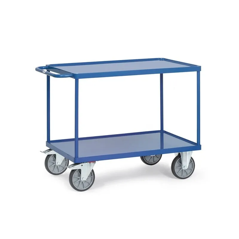 Schwerer Tischwagen mit Stahlblech-Wanne Tragkraft: 600kg - Ladefläche: 1200x800mm
