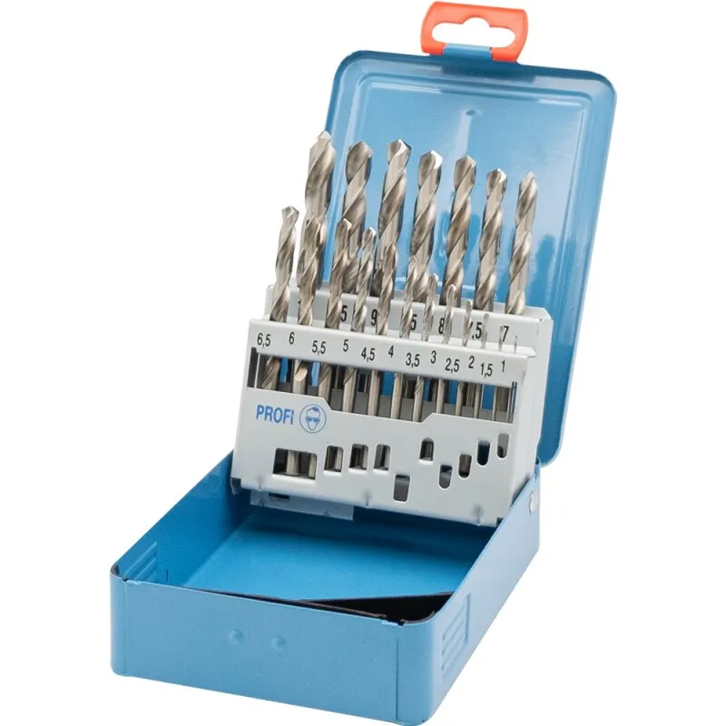 Spiralbohrersatz HSS DIN 338 blank 1 - 10 mm geschliffen 19 tlg.