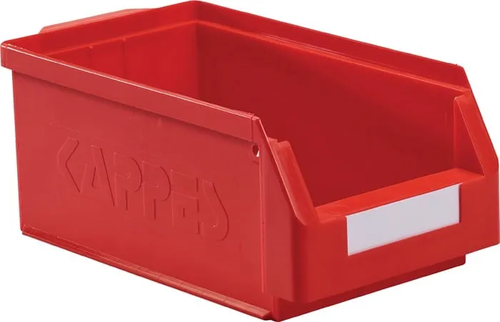 Sichtlagerkasten L350xB200xH150mm PE rot RASTERPLAN