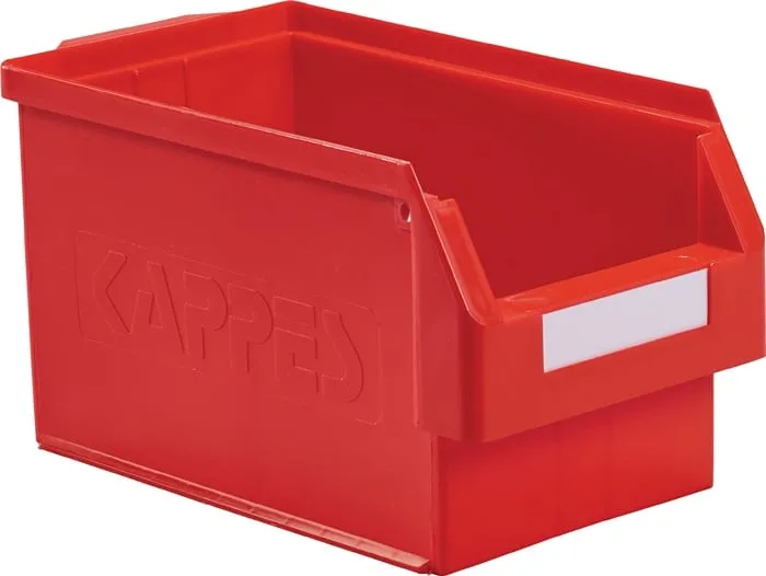 Sichtlagerkasten L350xB200xH200mm PE rot RASTERPLAN