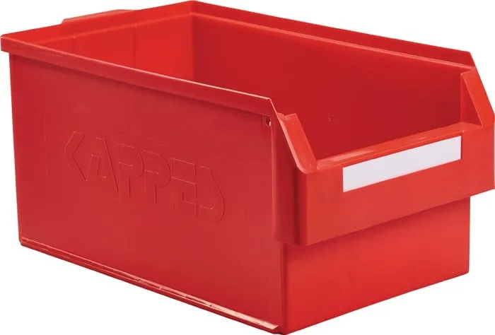 Sichtlagerkasten L500xB300xH250mm PE rot RASTERPLAN