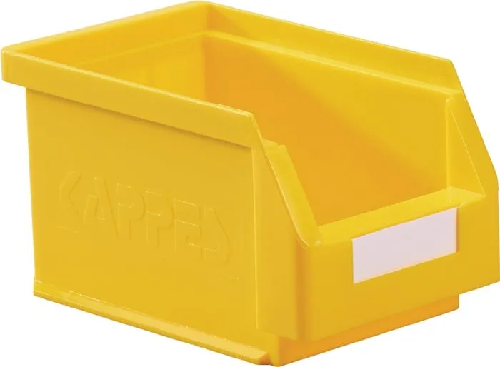 Sichtlagerkasten L230xB140xH130mm PE gelb RASTERPLAN