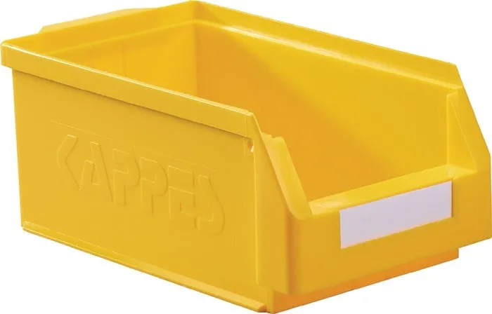 Sichtlagerkasten L350xB200xH150mm PE gelb RASTERPLAN