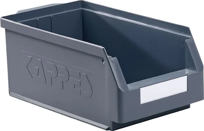 Sichtlagerkasten L350xB200xH150mm PE grau RASTERPLAN