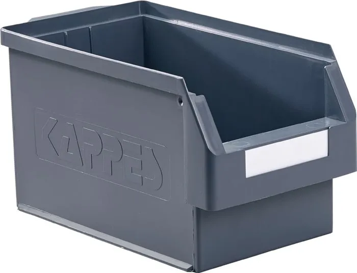 Sichtlagerkasten L350xB200xH200mm PE grau RASTERPLAN