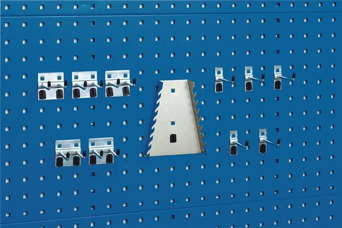 Werkzeughaltersortiment 11-tlg.verz.f.Lochplatten 5Haken/5 Doppelhaken/1Hal.BOTT