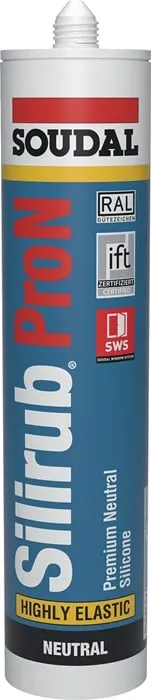 Silikondichtstoff Silirub ProN schwarz 300ml Kartusche SOUDAL VE: 15St.