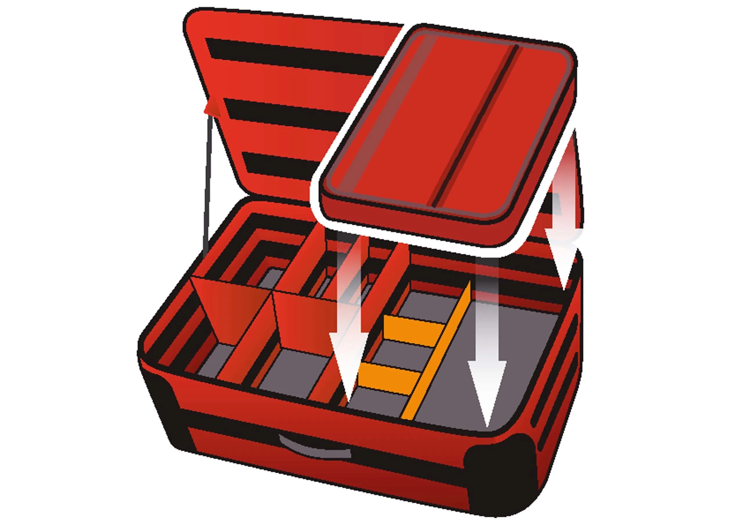 Inneneinteilung ultraVARIOSET II für EM III rot,