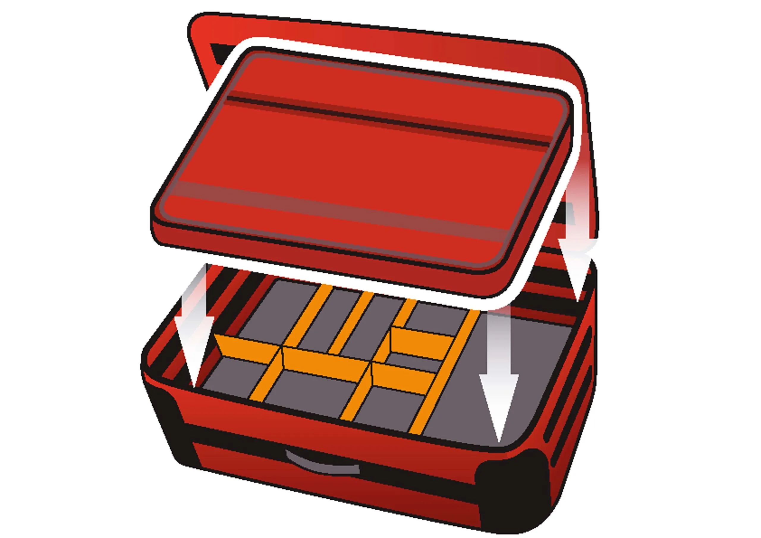 Inneneinteilung ultraVARIOSET III für EM II rot