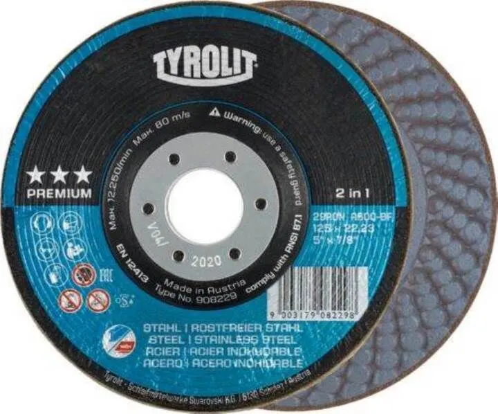 Tyrolit Rondeller 2 in1 125 mm A36Q