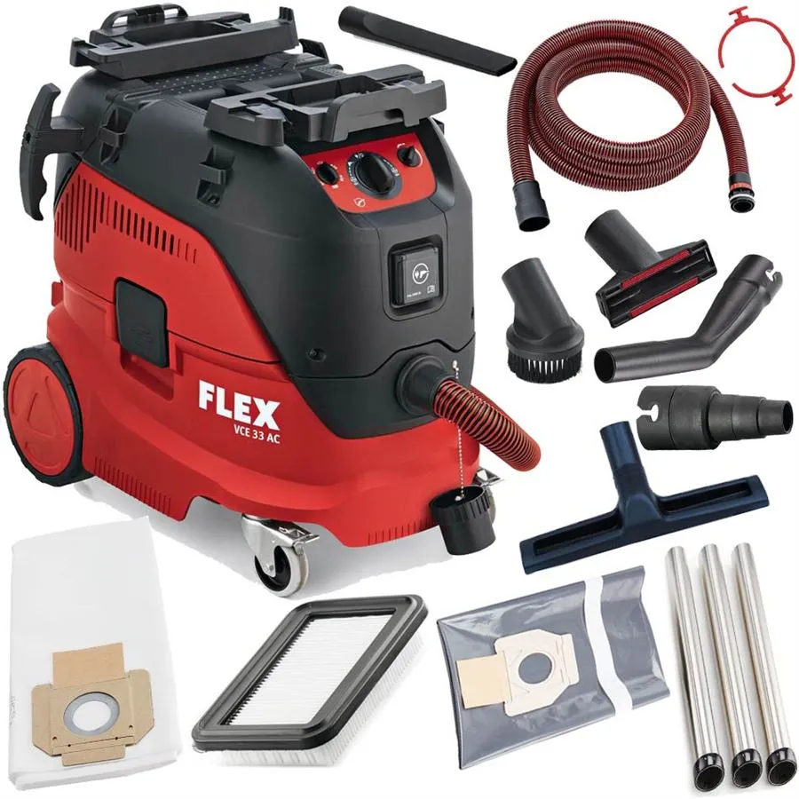 FLEX Sauger VCE 33 M AC SET 465.682 mit AUTOCLEAN + Reinigungsset 9-tlg.