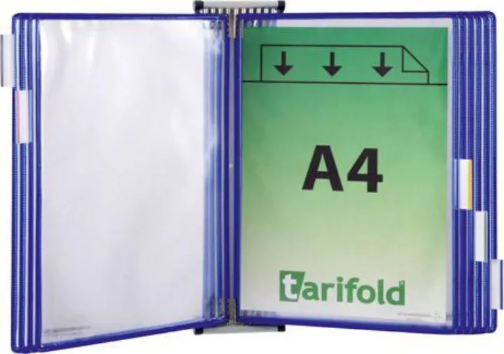 Tarifold Wandelement A4 grau 10 Tafeln blau