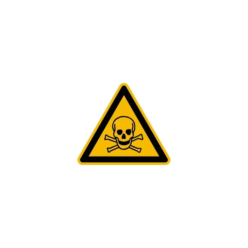 Warnung vor gitftigen Stoffen Alu 200 mm