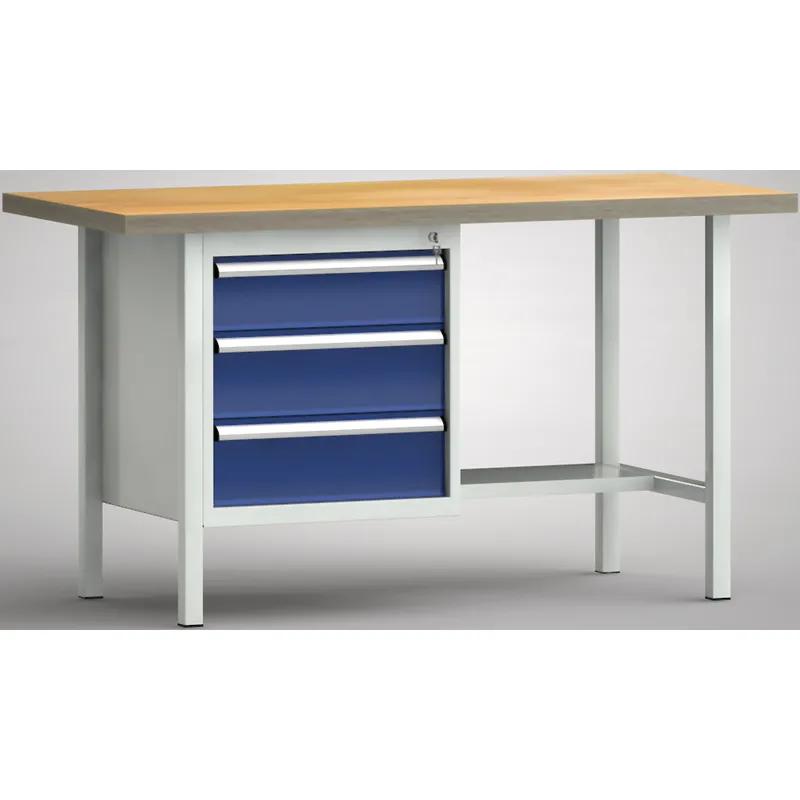 Werkbank 1500 x 700 x 840mm mit 3 Schubladen