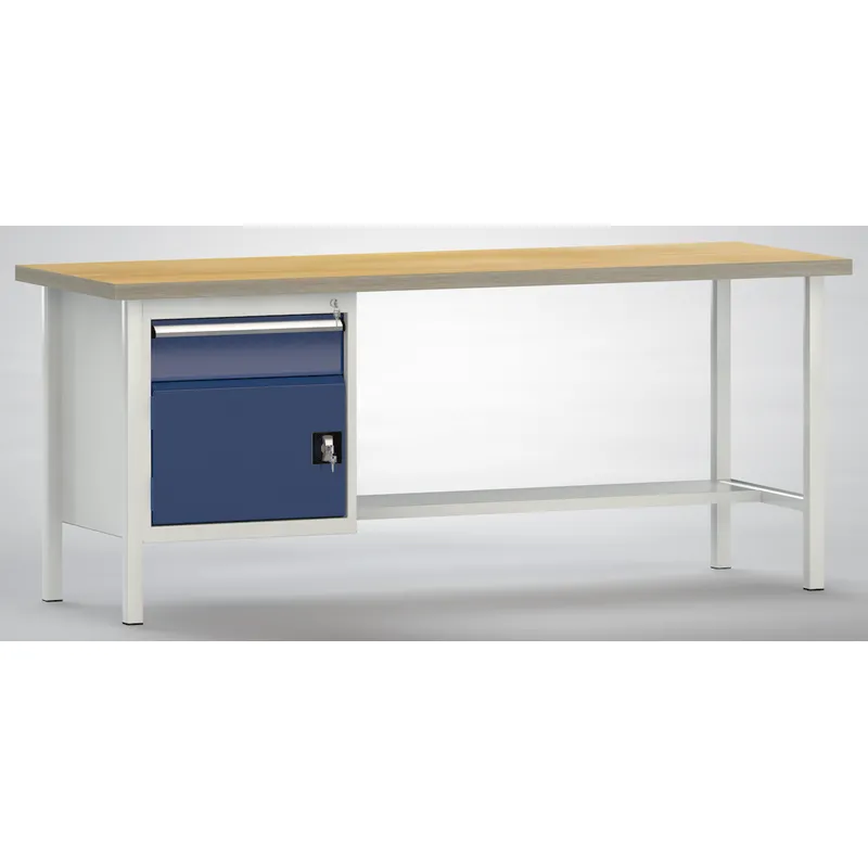 Werkbank 2000mm mit 1 Schublade und 1 Tür