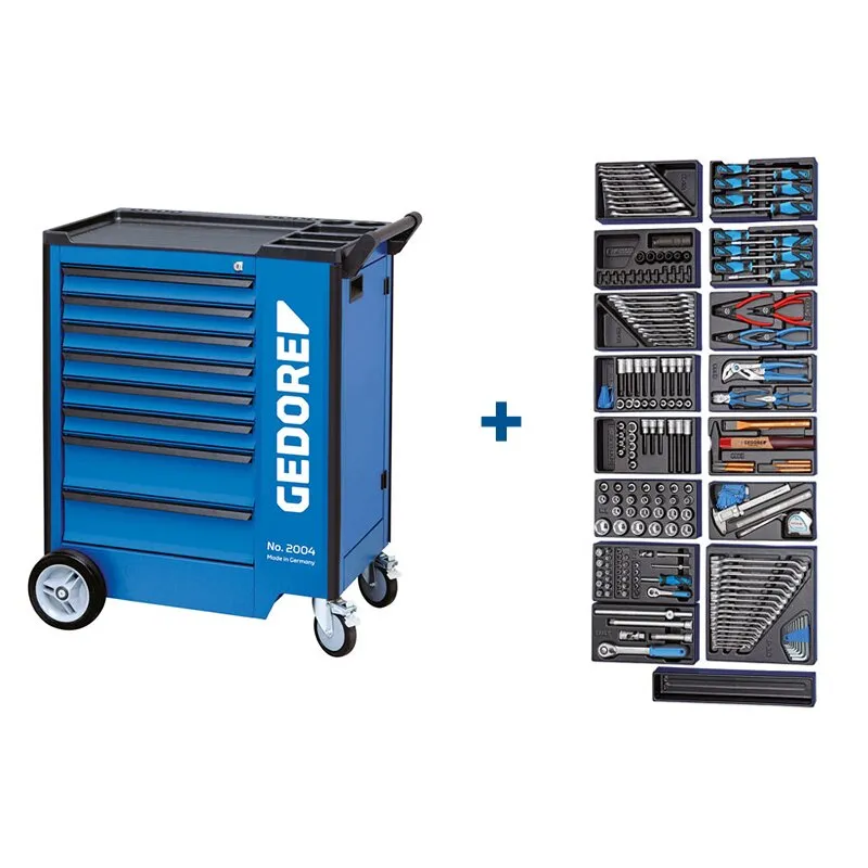 Werkzeugwagen mit 207-tlg Werkzeugsortiment