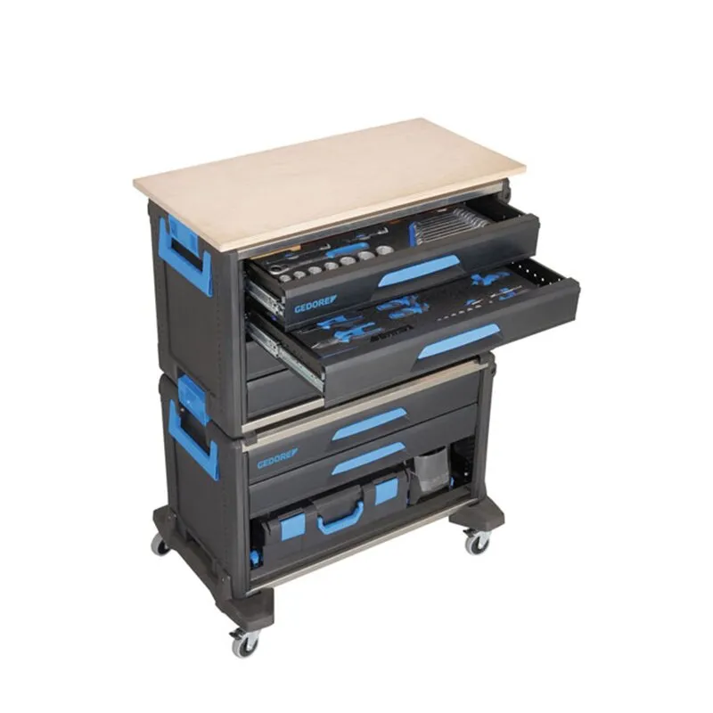 Werkzeugwagen WorkMo B3 mit Werkzeugsortiment, 110-tlg