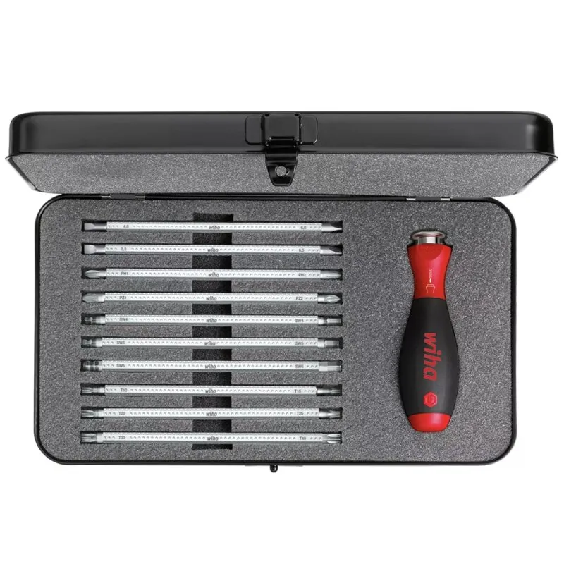 WIHA Schraubendreher mit Wechselklingen Set SYSTEM 6 12-tlg.