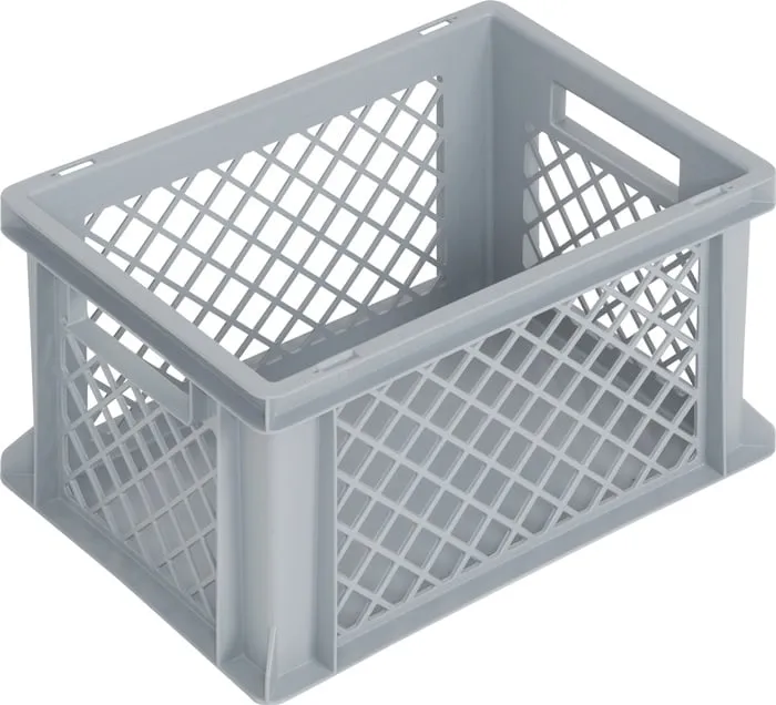 Transportbehälter L400xB300xH220mm grau PP Durchfassgr.Seitenwände durchbrochen