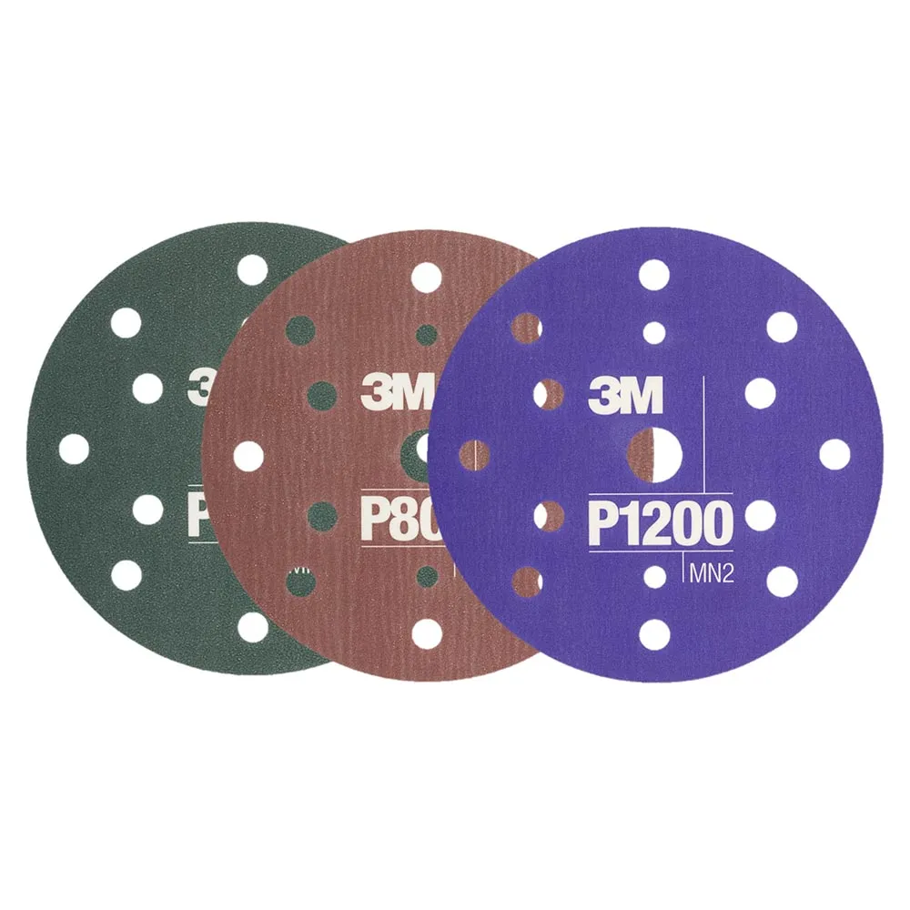 3M™ 34417 25x Hookit™ Flexible Schleifscheiben 15Loch grün P400